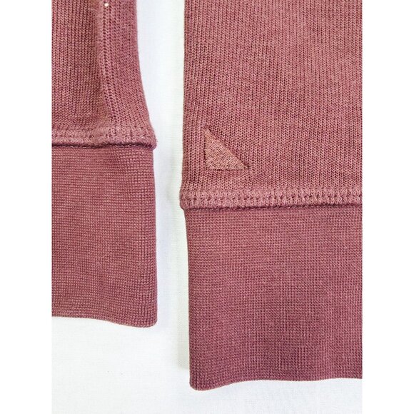 Untuckit Size Medium Mens Chocolate Brown Long Sleeve Pullover Logo Tag Henley - Picture 6 of 10